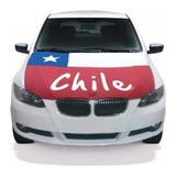 Bandera Chilena Para Capot Auto, Elesticada + 2 Porta Espejo