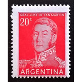 Argentina, Sello Gj 1034 S Martín 20c Tip Tiz 54 Mint L13921