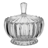 Bomboniere De Cristal Genova Baleiro Decorativo Pote Balas