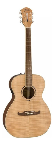 Guitarra Electroacústica Fender Alternative Fa-235e Para Diestros Natural Walnut Brillante