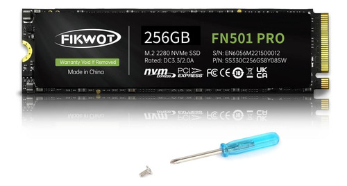 Ssd 256 Gb M.2 2280 Hasta 3,500 Mb/s Fn501 Pro Fikwot