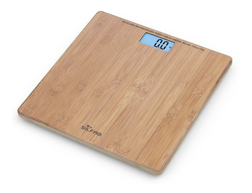 Balanza Digital Silfab Be207 Hasta 180kg De Bamboo 