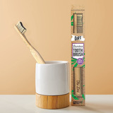 Cepillo Dental De Bambú Con Cerdas Suaves Y Mango Ergonómico