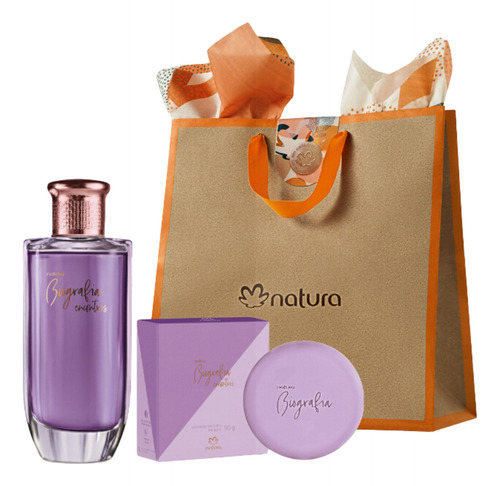 Presente Natura Biografia Encontros Feminino: Perfume + Sabo