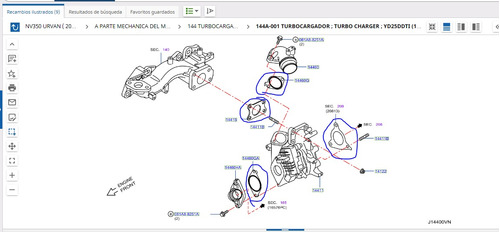Kit De Juntas Original Para Turbo Urvan Diesel 2012-2023