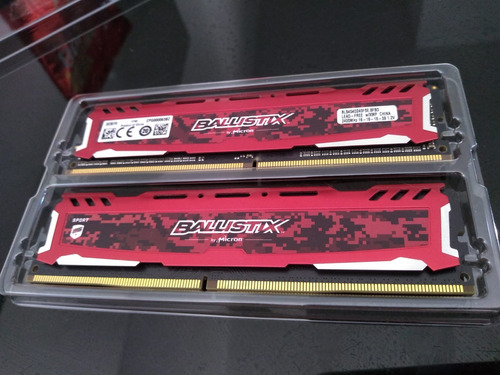 Memoria Ram Crucial Ballistx 8gb Ddr4 2400mhz (2x4gb)  