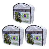 Kit 3 Capas De Tecido Para Gaiola De Coleira Luxo Coleirinha