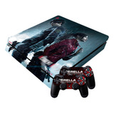 Skin Ps4 Slim Resident Evil Remake Para Consola + Barlights