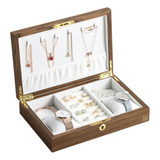 Xiaery Caja Organizadora De Joyas Con Tapa De Madera For