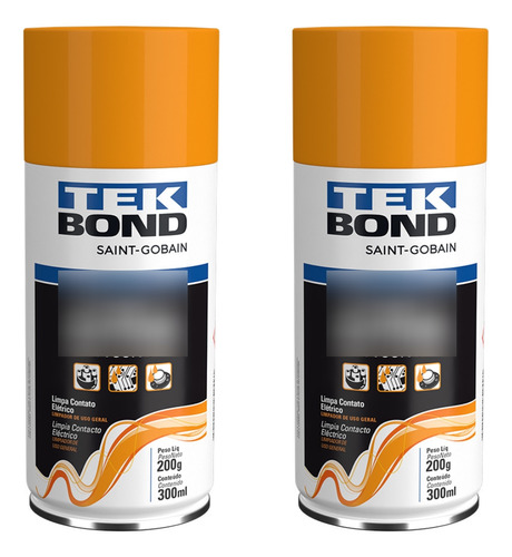 Kit 2 Spray Limpa Contato Elétrico Eletrônico 300ml Tek Bond