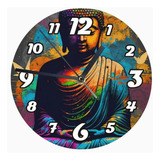 Reloj De Madera Brillante Diseño Buda B45
