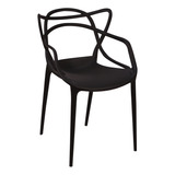 Silla Living Comedor Jardin Set X6 Niviko Plastica Apilable Estructura De La Silla Negro Asiento Negro Diseño De La Tela