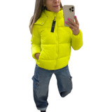 Campera Puffer Corta Símil Pluma Colores The Big Shop