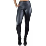 Calça Legging Suplex Cirre Brilho Molhado Couro Fake Wolfox