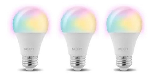 Ampolleta Nexxt Led Inteligente Wifi Multicolor Pack 3 Und