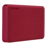 Disco Duro Externo Usb 3.0 Toshiba Canvio 4tb - Rojo 