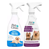 Kit Desembaraçador De Pelos + Banho A Seco Petclean 500ml