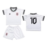 Conjunto Corinthians Uniforme Infantil Branco - Torcida Baby