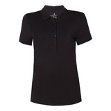 Camisa Polo Feminina Dudalina Mc Pima Peruana Preta - 087523