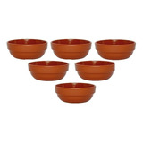 6 Cazuelas Apilables Barro Esmaltada Terracota 14cm Blum