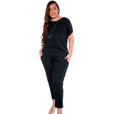 Conjunto Feminino Plus Size G1 A G3 Casual Home Office