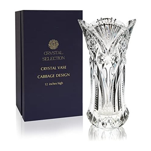 Jarrón De Cristal Cs De 12 Pulgadas De Alto, Diseño D...