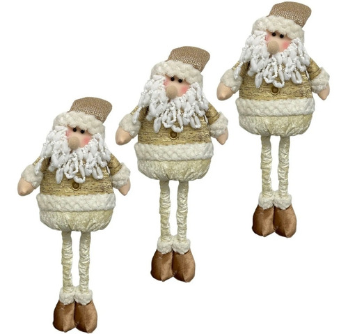 Pack 3 Muñecos Navidad Monos Largos Decoración