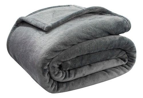 Cobertor Manta Microfibra King Grossa Premium 300g Cor Cinza
