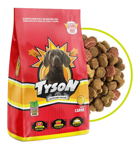 Comida Seca Perro Premium Tyson 25 Kg Carne