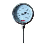 Termômetro Reto 100mm  Total Inox 0 - 300° Haste 200mm