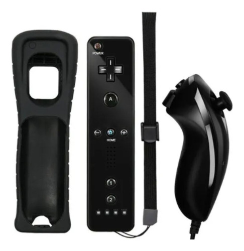 Control Remote Wii/ Wiiu + Nunchuk  Negro