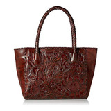 Bolso Tote De Piel Con Asa Marron, Marca Mauzari Sayulita