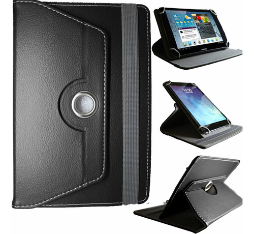 Funda Flip Cover Libro Tablets 8 Pulgadas Reforzada Girable