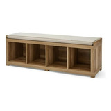 Mueble Zapatero 4 Cubos, Para Recibidor O Sala, Madera