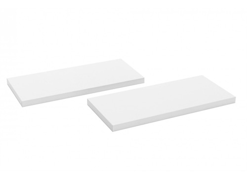 Prateleira Para Cozinha 40 X 15 Cm Kit 2 Peças Em Mdf Branco