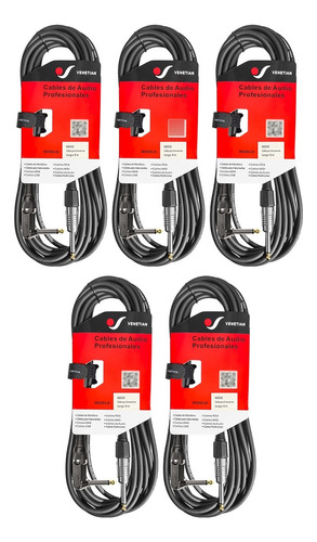 Venetian Egc023 Cable Plug 3 Metros Instrumento Combo X5