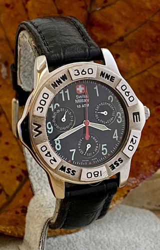 Relógio Militar No Estojo Swiss Made Catraca - Tenho Outros