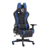 Silla Sillón Gamer Cuello Ergonómico Apoyapiés Pc Gamer Pro