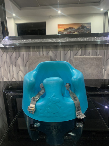 Silla Bumbo, Usada, Azul, Con Cinturón De 3 Puntos