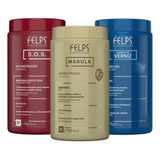 Felps Kit Cronograma Capilar Sos - Marula - Verniz 1kg