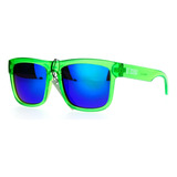 Kush Mens Neon Pop Horn Rim Sport Horned Gafas De Sol Verde 