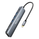 Adaptador Multipuerto Usb C Hub, Cablecreation 7 En 1 Usb C 