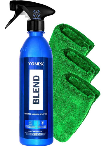 Cera Liquida Blend Spray Vonixx Carnaúba + 3 Pano Microfibra