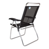 Silla Reclinable Mor Boreal De Aluminio Negro, 2166, Color Negro