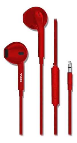 Auriculares Soul S389 Manos Libres Microfono Color Rojo