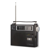 Radio Portátil Dual 4 Bandas Winco W2004 Am Fm Color Negro