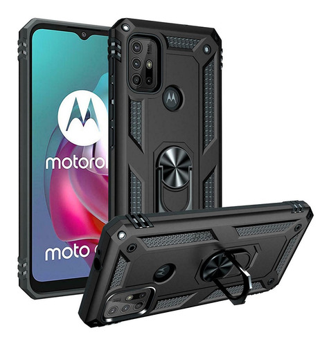 Funda Reforzada Anillo Compatible Con Motorola Moto G20 G30