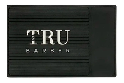 Organizer Mat Alfombra Barbero Tru Barber Negro Blanco Chica