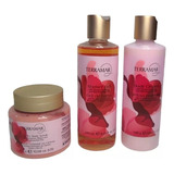 Set Terramar Canela Rosas Y Menta: Gel Baño-crema-exfoliante