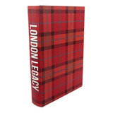 Caixa Livro Decorativo Londres Moda Xadrez Vermelho Tartã